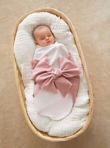 Cozy Pixies 1pc Baby Bow Decor Fabric Swaddling Blanket Love Valentine