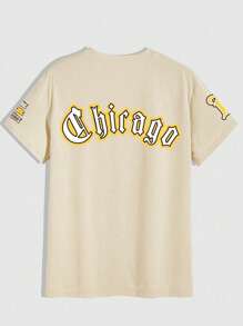 Manfinity Hypemode Men Plus Slogan Graphic Tee - Khaki - View 2