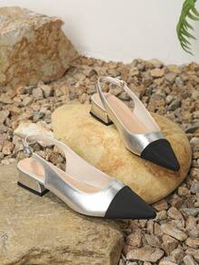 Women's Comfortable Colorblocking Slip-on Sandals, Perfect For Summer - Black - View 4