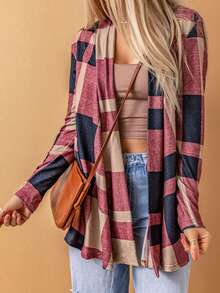 CILKOO 格紋印花開門襟外套 - 彩色 - 查看 5