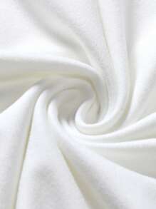 Manfinity Homme Men Notched Neckline Drop Shoulder Tee - White - View 5