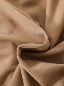 SHEIN Teen Girl Sunflower Print Drop Shoulder Sweatshirt - Khaki - View 3