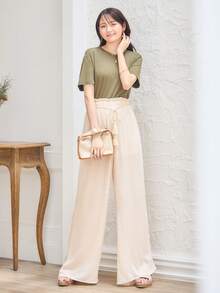 SHEIN BASICS Áo thun nữ màu trơn Giải trí - xanh quân đội - Xem 8