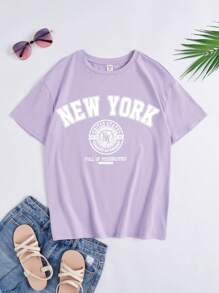 Teen Girl Letter Graphic Tee