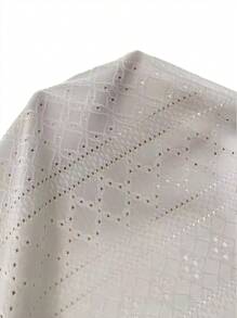 SHEIN Privé Contrast Lace Scallop Trim Tank Top - White - View 7