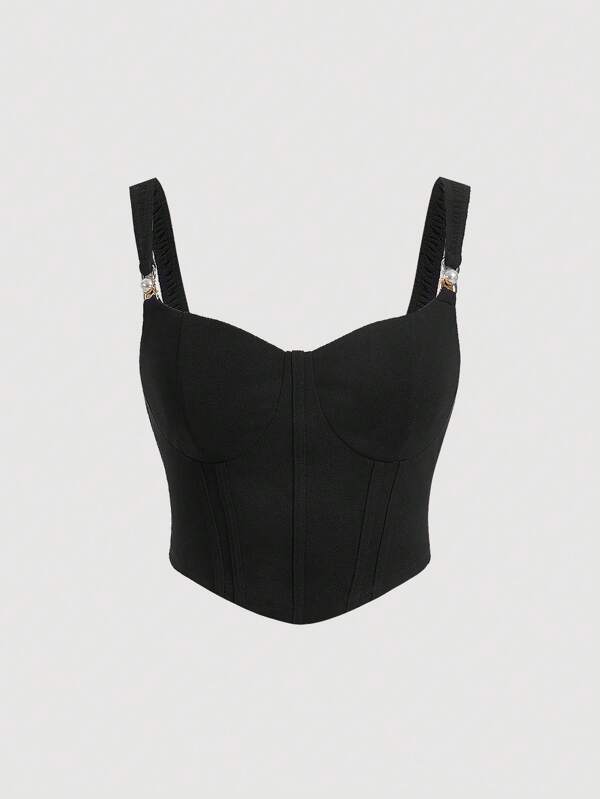 SHEIN MOD Top solid cu bretele late, fără bluză