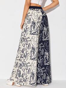 Kechena Designs 人像圖案闊腿褲 - 彩色 - 查看 2