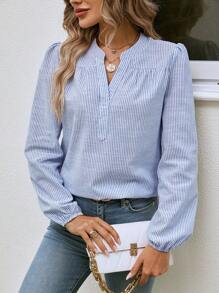 Calvaya Women's Striped Long Sleeve Shirt,Long Sleeve Tops Fall Cloth For Women