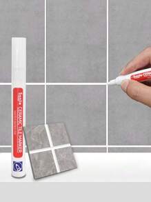 1pc Seam Filler Pen For Ceramic Tile Paint Repair, Home Grout Gap Repair, Color Changing - White - View 6