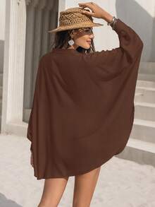 Rusttydustty tay cánh Áo sơ mi - Cà phê nâu - Xem 2