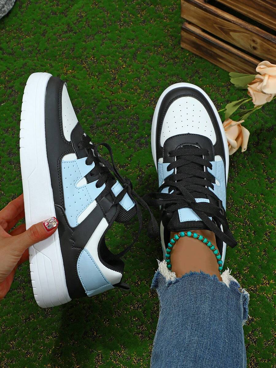 Zapatillas informales de unicolor y de moda, versátiles - Multicolor - Ver 1