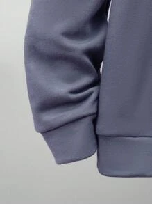 SHEIN Cậu bé Tween Đồ họa Chữ cái Khối màu Áo Hoodie & Quần thể thao - Nhiều màu - Xem 9