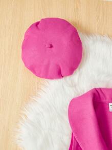 SHEIN Cô gái Tween Chất rắn Thắt lưng Áo vest & Áo thun & Mũ - Nhiều màu - Xem 4