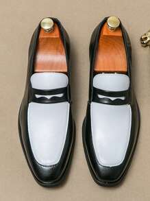 男士雙方頭樂福鞋,男士正式鞋 - 黑色 - 查看 3