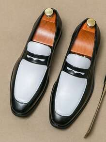 男士雙方頭樂福鞋,男士正式鞋 - 黑色 - 查看 4