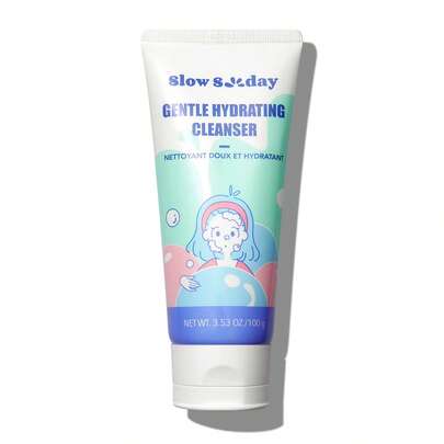 Detergente delicato idratante per il viso SlowSunday, detergente viso quotidiano con niacinamide per pelli sensibili, lavaggio viso idratante per pelli da normali a secche, senza profumo, ideale per feste, rinfrescante, adatto per l'estate