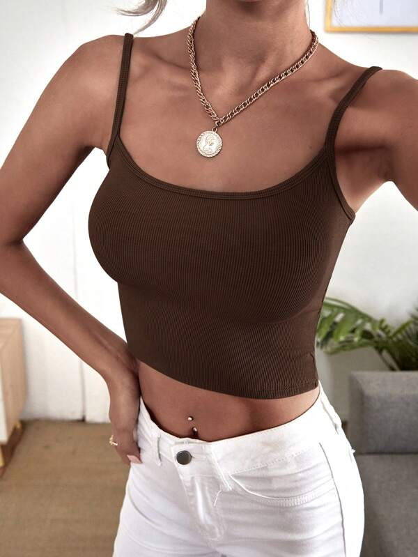 SHEIN BAE Top decupat cu nervuri