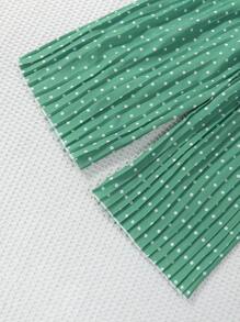 SHEIN Cô Gái Trẻ Chất rắn Áo ba lỗ & In vết tròn Polka Quần ống rộng - Nhiều màu - Xem 6