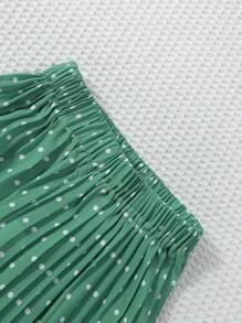 SHEIN Cô Gái Trẻ Chất rắn Áo ba lỗ & In vết tròn Polka Quần ống rộng - Nhiều màu - Xem 7