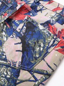 Men Graphic Print Jeans - Multicolor - View 8
