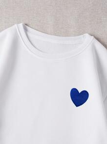 INAWLY Heart Print Thermal Lined Sweatshirt,Long Sleeve Tops Graduation,Back To School Outfits,Graduation,Teacher Outfits For Women,Back To School