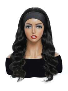 Body Wave Headband Wigs Black Color Human Hair Machine Made Wig For Beginners - SNatural - View 4