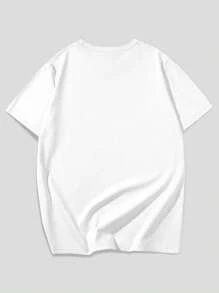 ROMWE MEN Street Life Guys Skull & Letter Graphic Tee - White - View 2