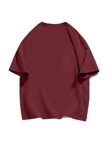 Áo thun nữ Lá thư Giải trí - Màu Đỏ Sâu - Xem 2