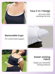 Easithlete Plus 2 in 1 Sports Bra