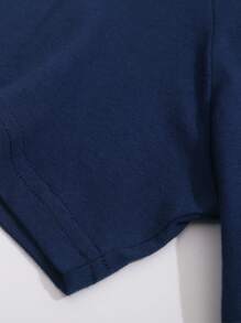 SHEIN LUNE 卡通圖案T恤 - 藏蓝色 - 查看 4