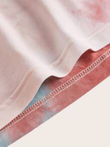 SHEIN EZwear 紮染繞頸連衣裙 - 彩色 - 查看 3