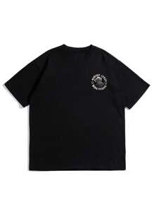 Dope | Men's Skull Print Short Sleeve T-Shirt, Summer - Black - View 4