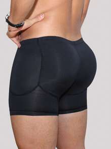 Men Solid Active Boxer Brief - Black - View 1