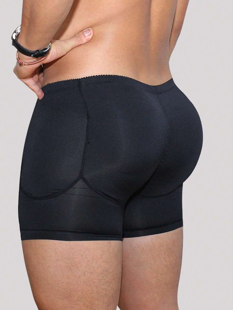 Men Solid Active Boxer Brief - Black - View 1