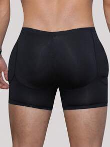Men Solid Active Boxer Brief - Black - View 2