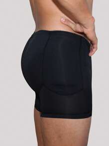 Men Solid Active Boxer Brief - Black - View 3