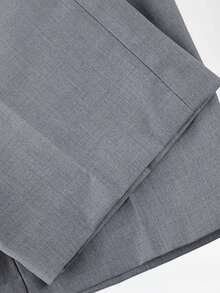 CLOUDSTYLE Hombres talla grande Blazer unicolor con botón - Gris Claro - Ver 9