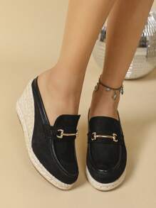 Women's Platform & Thick Soles Mules With Closed Toe - Black - View 6