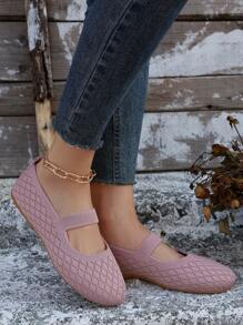 Women's Comfortable Knitted Breathable Mesh Flat Shoes