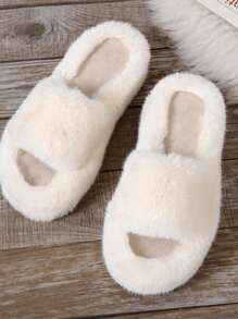 女性平底家居拖鞋,冬天室內濃烈香調毛茸茸拖鞋,可戶外