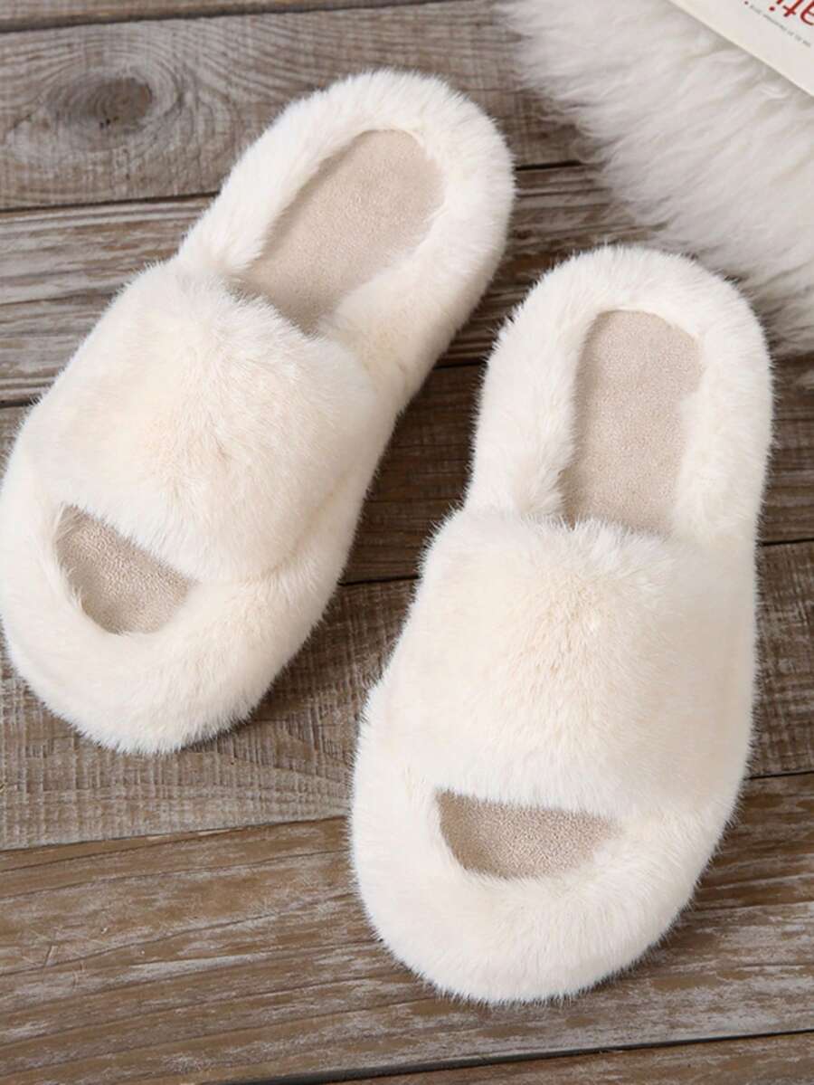 女性平底家居拖鞋,冬天室內濃烈香調毛茸茸拖鞋,可戶外