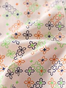 女小童滿版印花背帶連身褲