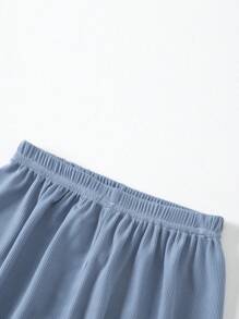 2pcs Young Boy Short Sleeve T-Shirt Top And Shorts Pants Set, Lightweight Casual Everyday Outfits, Fit For Ages 4-12