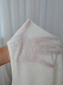 VaVaBold 素色落肩袖高低下擺短款毛衣 - 白色 - 查看 7