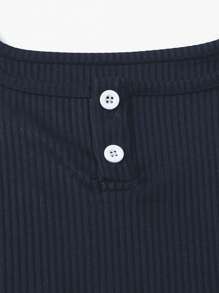 Plus Plaid Print Button Detail PJ Set / Pajama Set - Multicolor - View 3