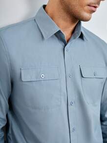 Manfinity VCAY Men Flap Pocket Shirt & Shorts - Multicolor - View 5