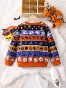 SHEIN Jeune Fille Sweat-shirt Imprimé Halloween