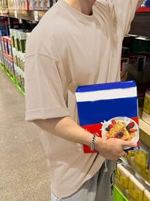 DAZY Men Solid Drop Shoulder Tee Summer - Beige - View 2