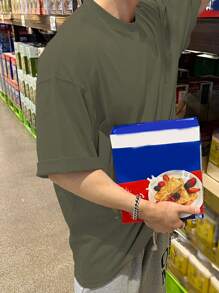 DAZY 男士素色落肩T恤