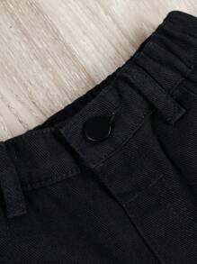 SHEIN Young Boy Ripped Elastic Waist Denim Shorts